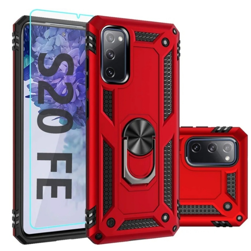 Samsung Red Rugged Case with Kickstand and Reinforced Corners